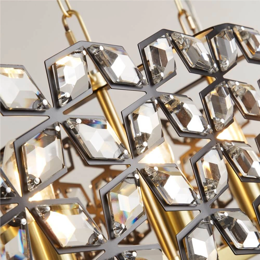 Hanging lamp Iris gold Searchlight 5053423243610