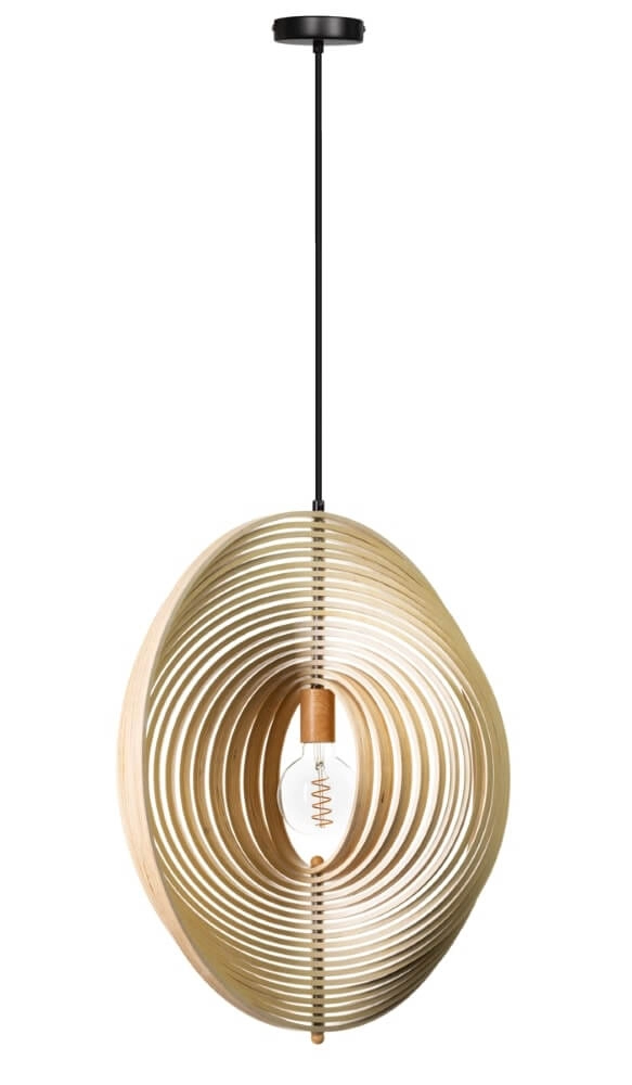 Wooden pendant lamp Woody Ø 59cm