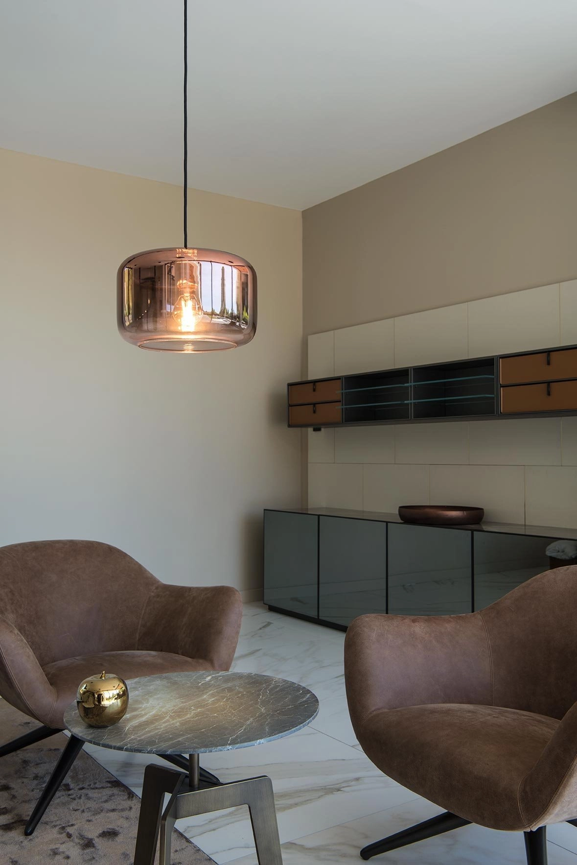 Red copper pendant lamp Pantilo 28 SLV 4024163231978