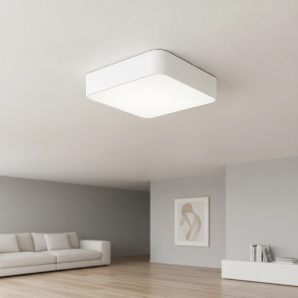 Square ceiling lamp Ragu white 46cm