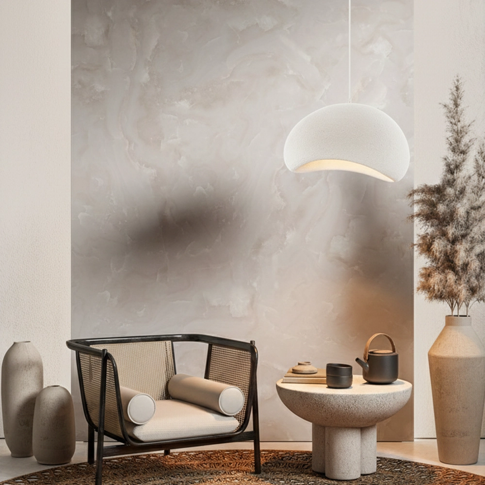 Natural pendant lamp Aere white 50cm