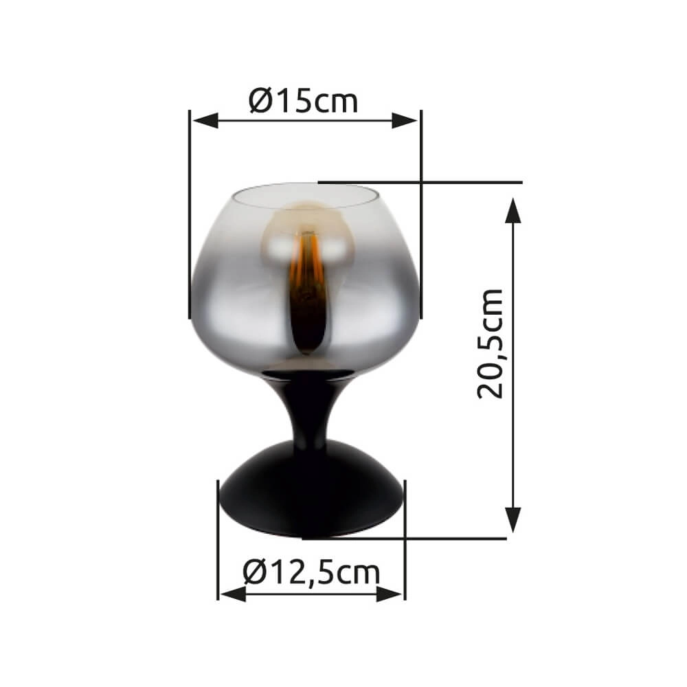 Black table lamp Maxy Ø 15cm Globo 9007371474134