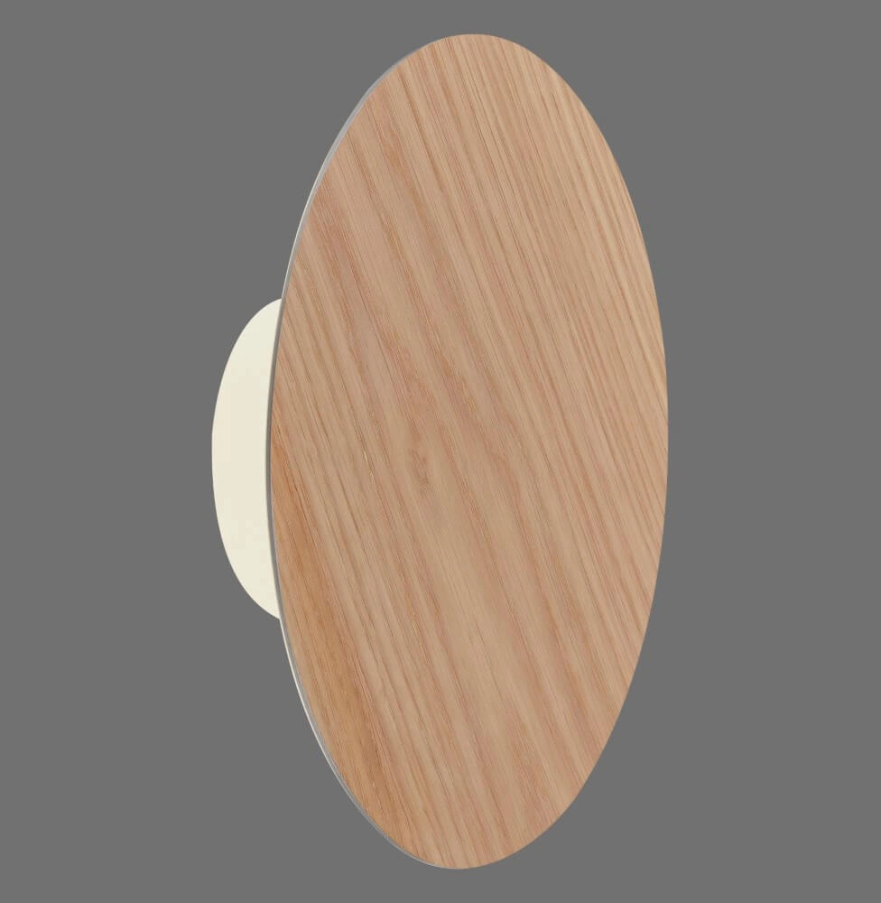 Design wall lamp Akku Puntua Ø 25cm wood Paul Neuhaus 4012248375792