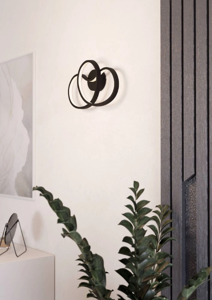 Black LED wall lamp Gianella Eglo 9008606275021