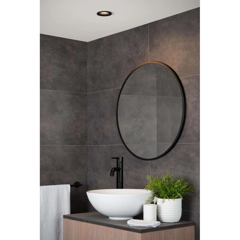 Recessed spotlight Ziva IP44 black Ø 8,4cm Lucide 5411212092175