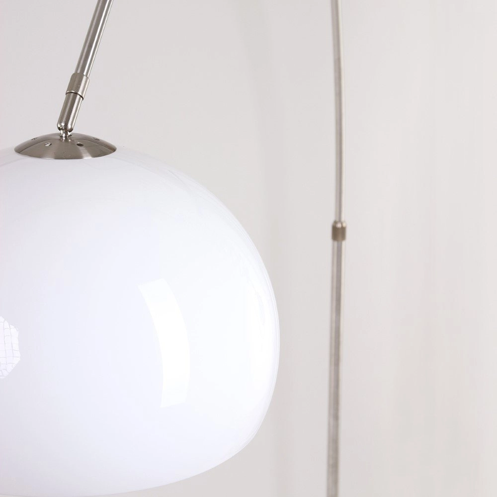 Arc lamp Stresa Stainless steel with white lampshade Steinhauer 8712746092882