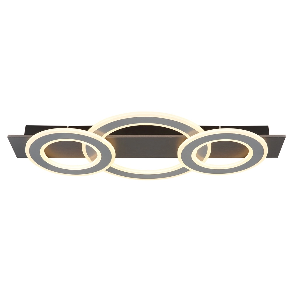 Design ceiling lamp Jayden anthracite 3 rings Globo 9007371456055
