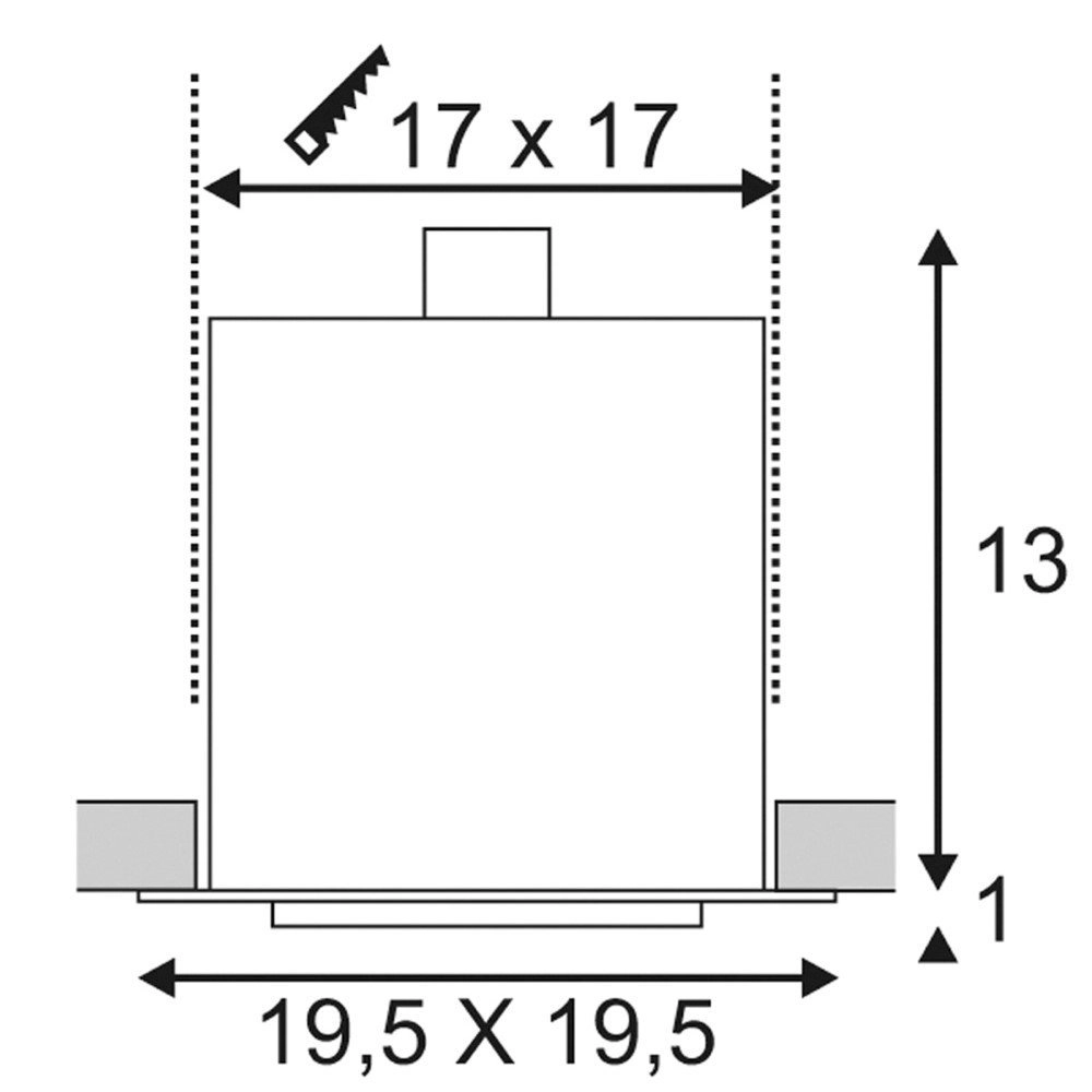 Recessed spotlight Kadux 1 ES111 SLV 4024163151535