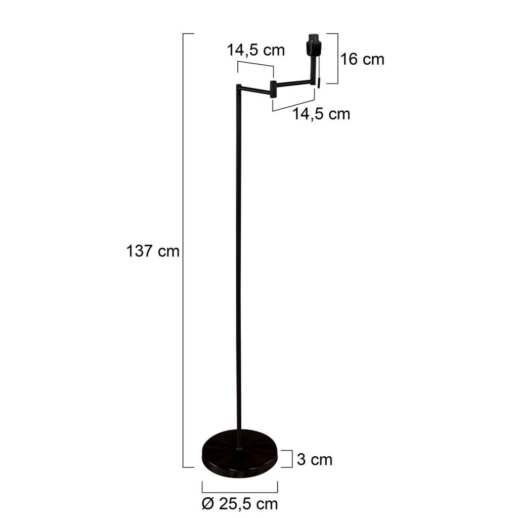 Floor lamp Bella Black Steinhauer 8712746171167
