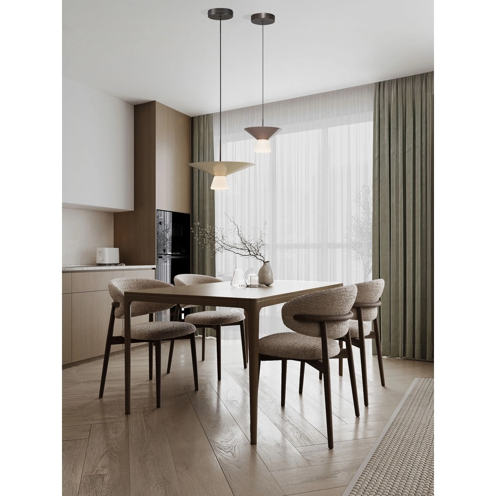 Design pendant lamp Baris white with grey Ø 38cm Lyora 5212017495303