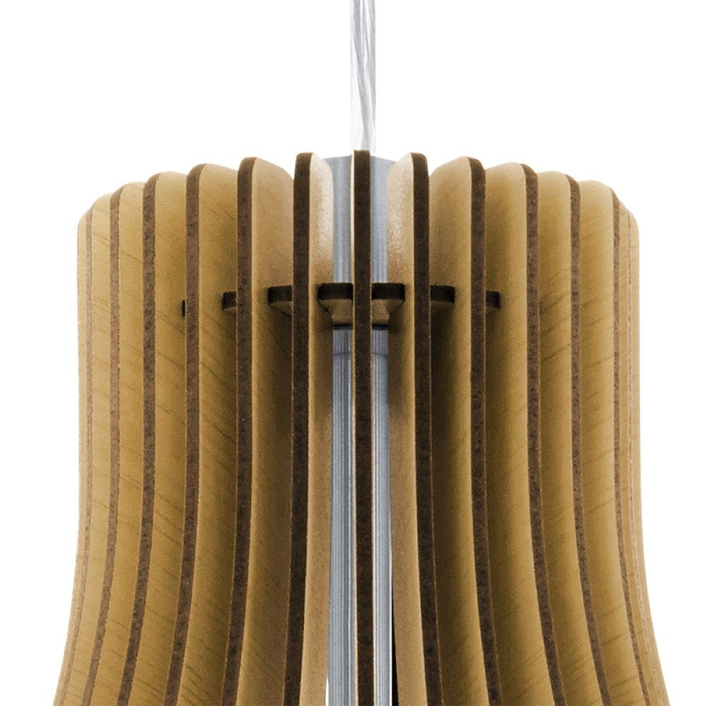 Pendant lamp Tindori 38cm light brown wood Eglo 9002759962586