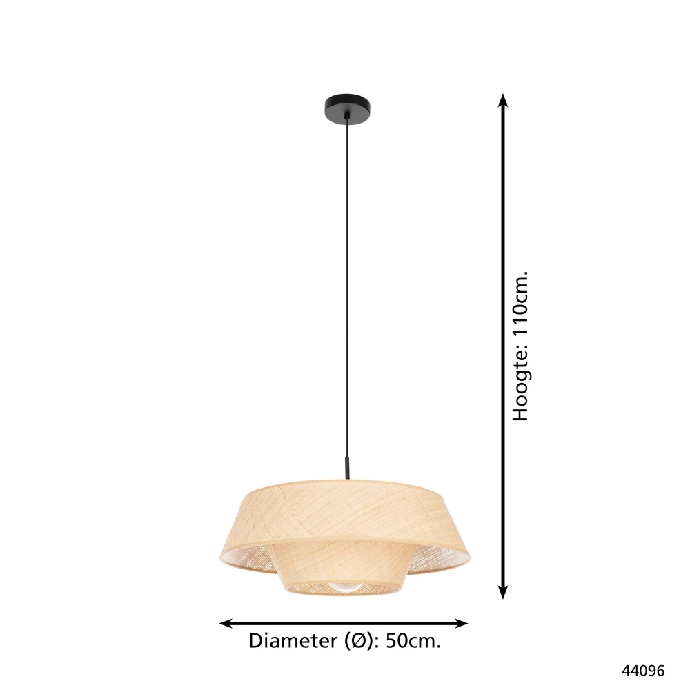 Scandinavian pendant lamp Marford Ø 50cm - 1x E27 Eglo 9002759440961
