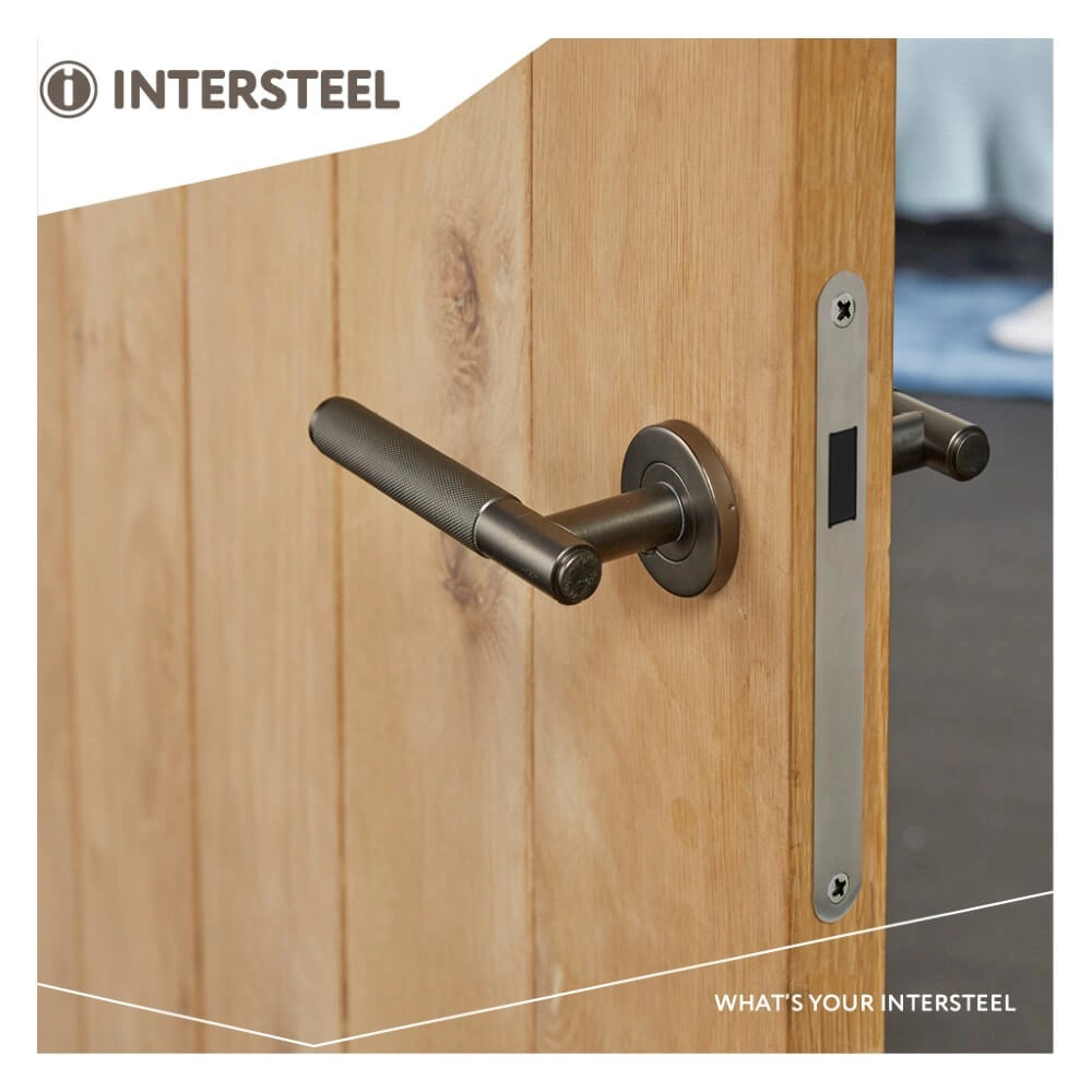 Unique door handle Rombo anthracite Intersteel 8714186549360