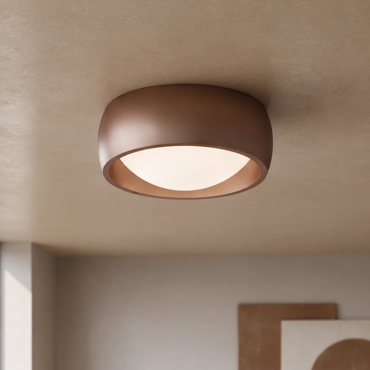 Sleek ceiling lamp Montana Ø15cm - Brushed Bronze
