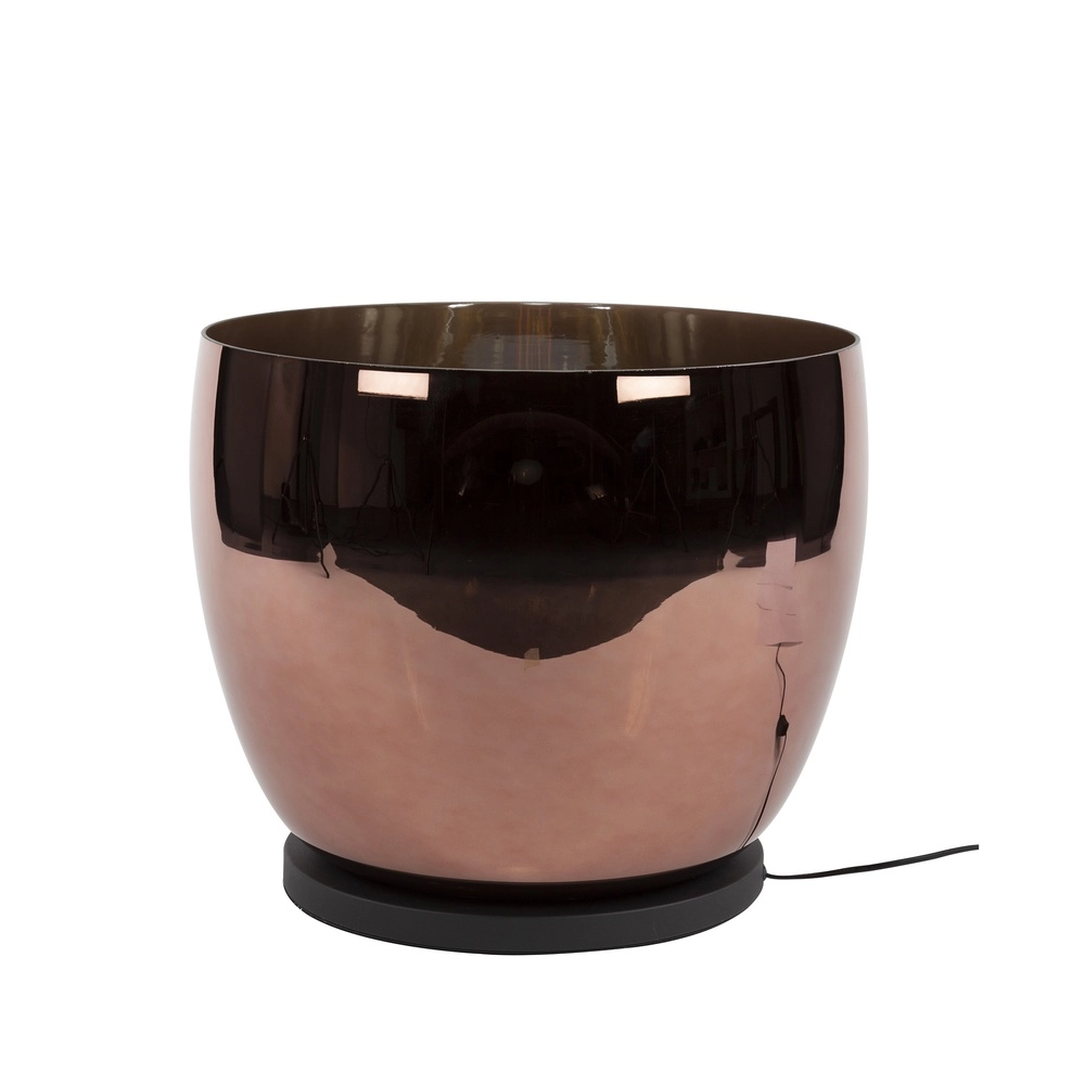 Floor lamp copper glass UP Ø 48cm - 41cm high Lyora 8716803512665