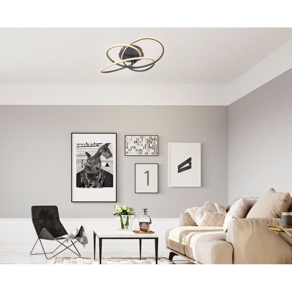 Design ceiling lamp Panda black Ø 60cm Globo 9007371400430