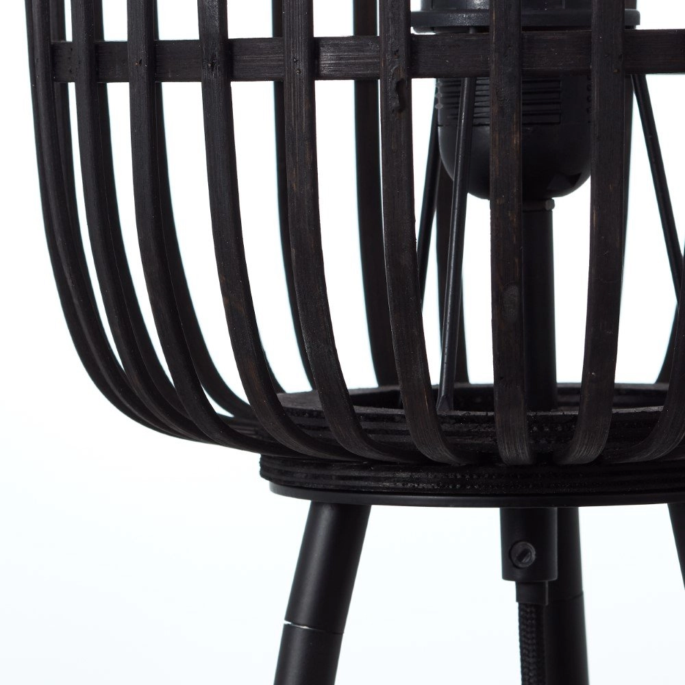 Country tripod floor lamp Woodrow black Brilliant 4004353377075