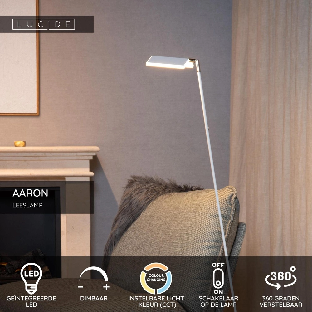 Led reading lamp Aaron Design White Lucide 5411212194046