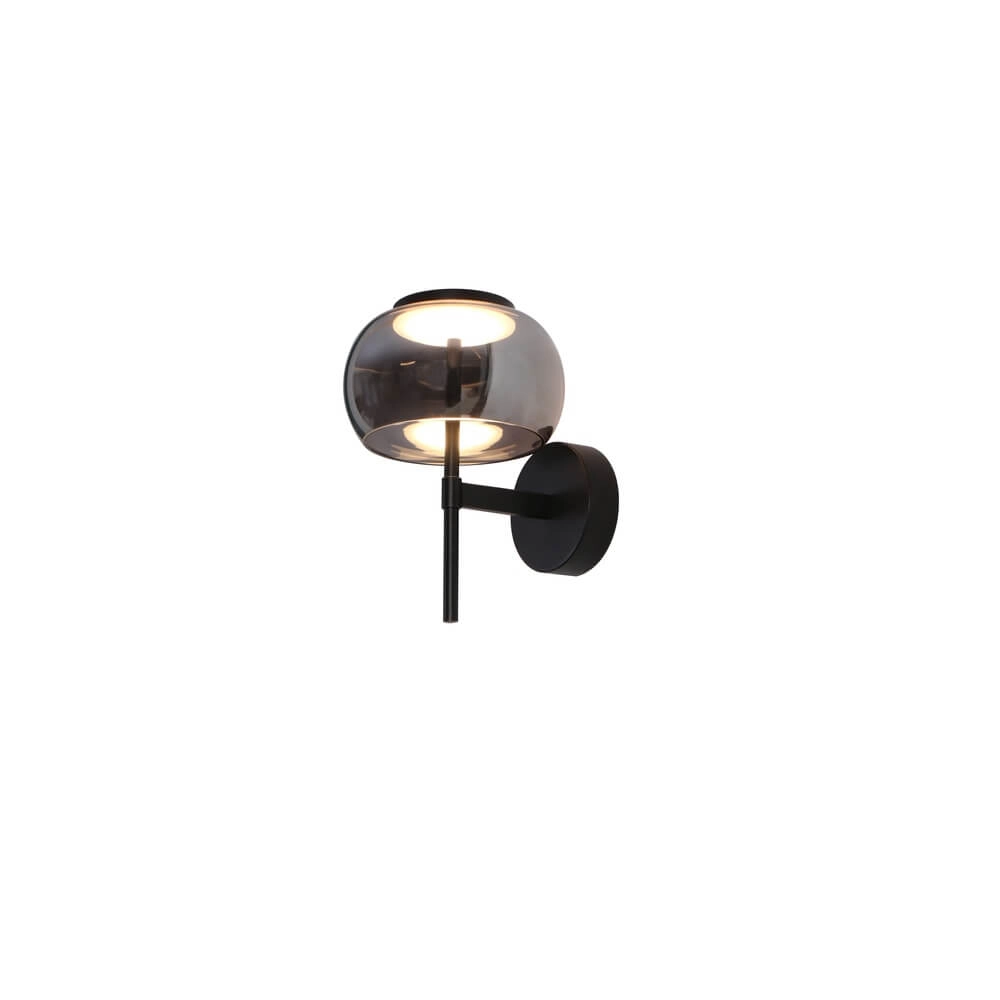 Design wall lamp Bounto with smoke glass Lyora 4255805301166