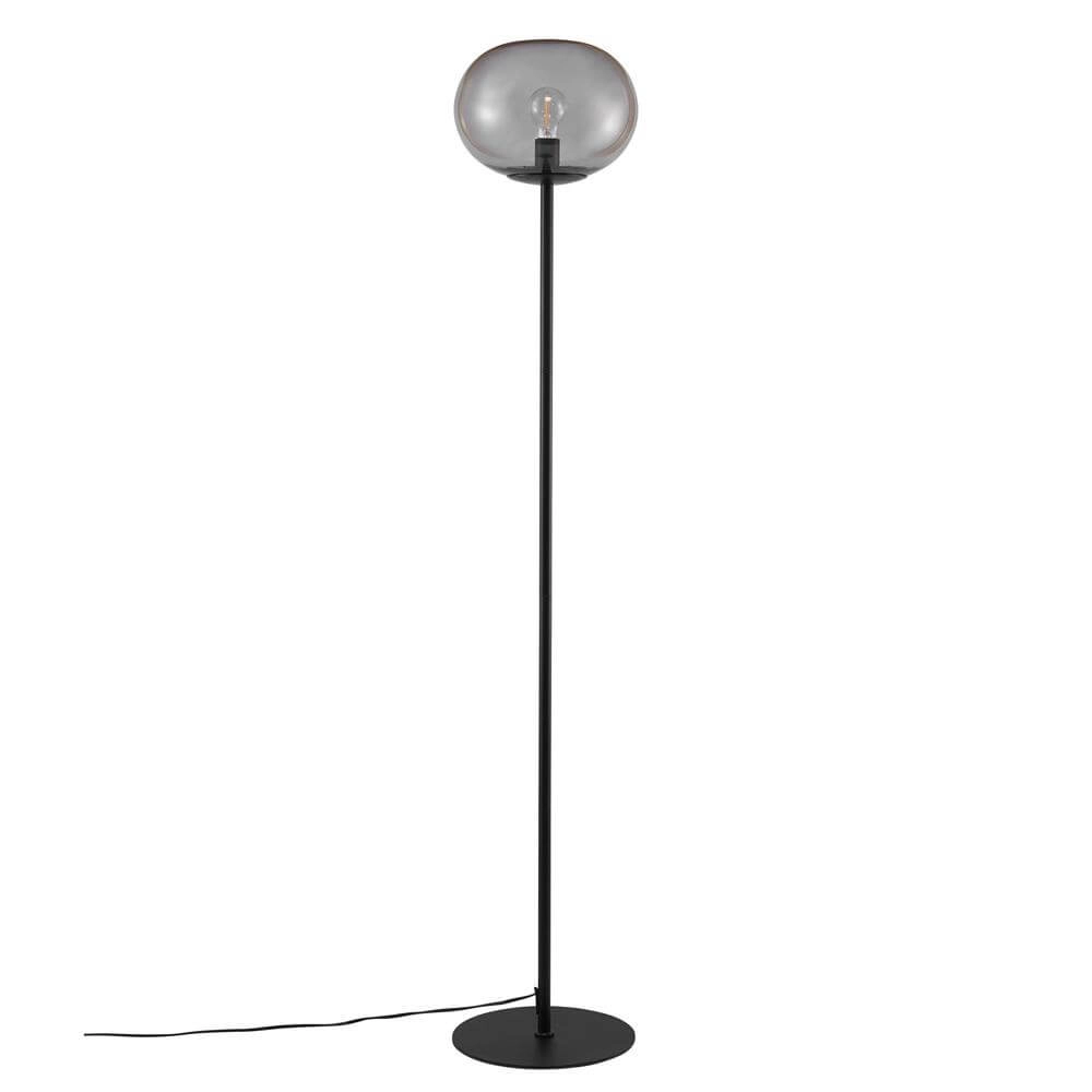 Glass floor lamp Alton black with smoke glass Nordlux 5704924001093
