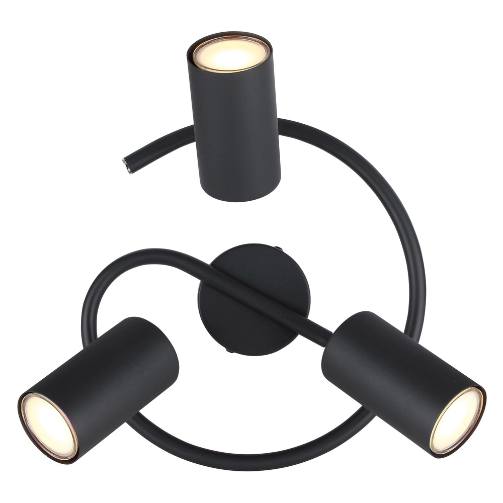 3-light ceiling lamp Allvi Black Globo 9007371448760