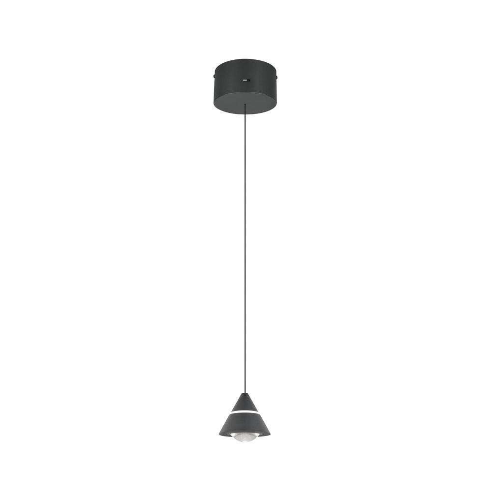 Design pendant lamp Romeo Single Black Trio 4017807667721