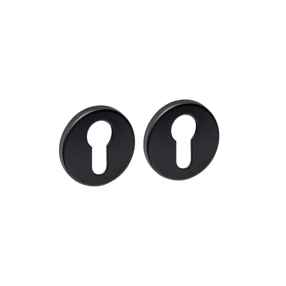 Set of 2 rosettes Tira Cylinder hole black