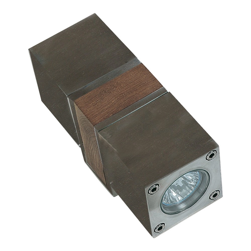 Outdoor lamp up down Q-Bic Teak 20cm