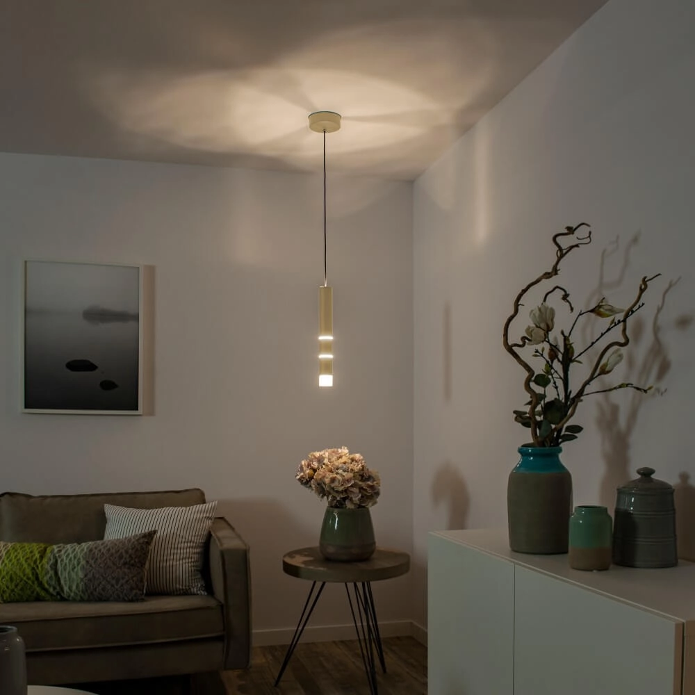 Brass hanging lamp Pure Vega 3000K Paul Neuhaus 4012248357521