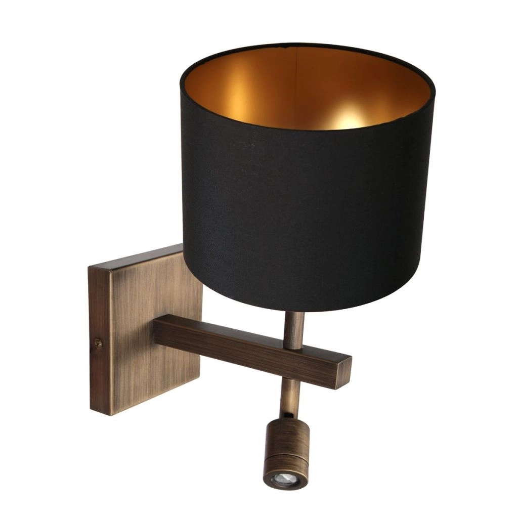 Wall lamp Stang with black hood