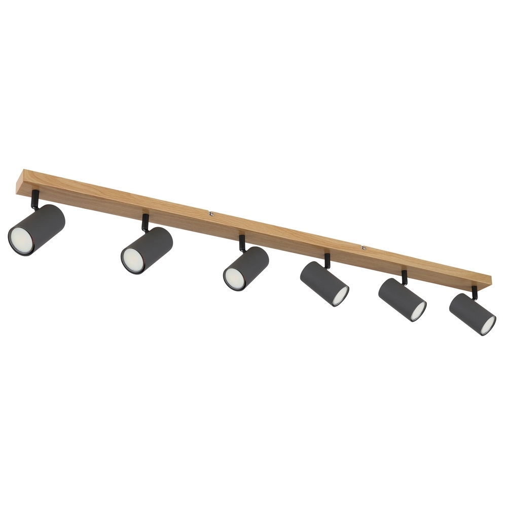 Ceiling lamp 6-lights Robby wood Globo 9007371436590