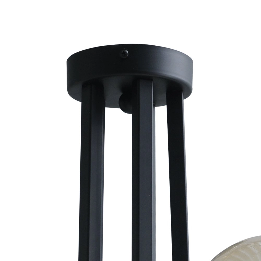 Black ceiling lamp Tube 5 lights with gold fittings Masterlight 8718121188683