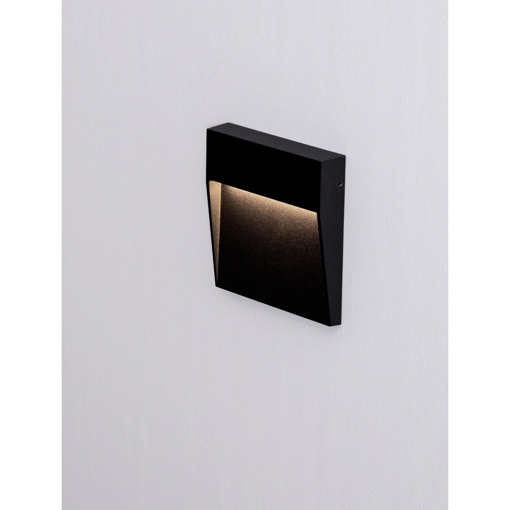Square wall lamp Fem black