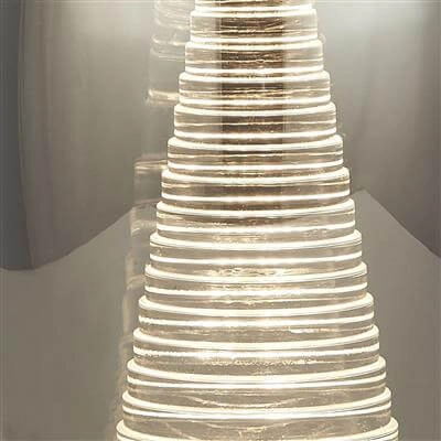 Modern table lamp Cyclone chrome with smoke glass Searchlight 5053423176031