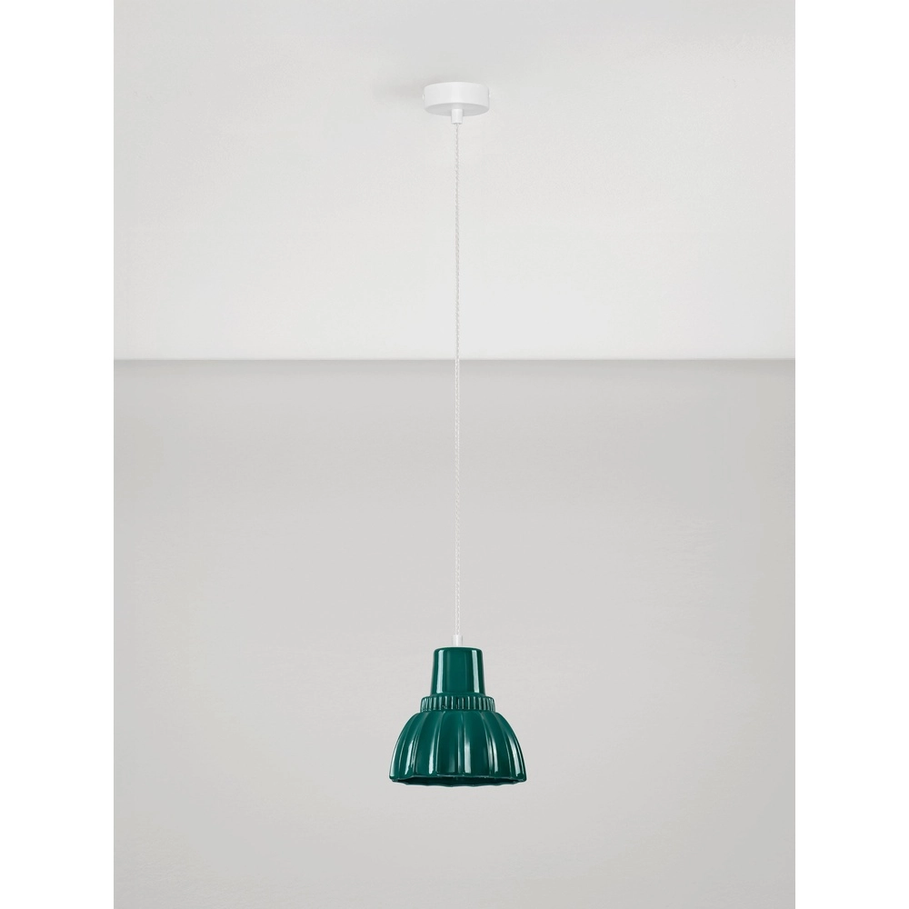 Pendant lamp Picco white with green Lyora 5212017495396