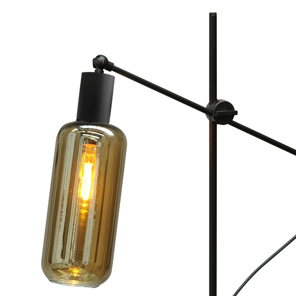 Black table lamp Bounty with cylinder glass Masterlight 8718121248493