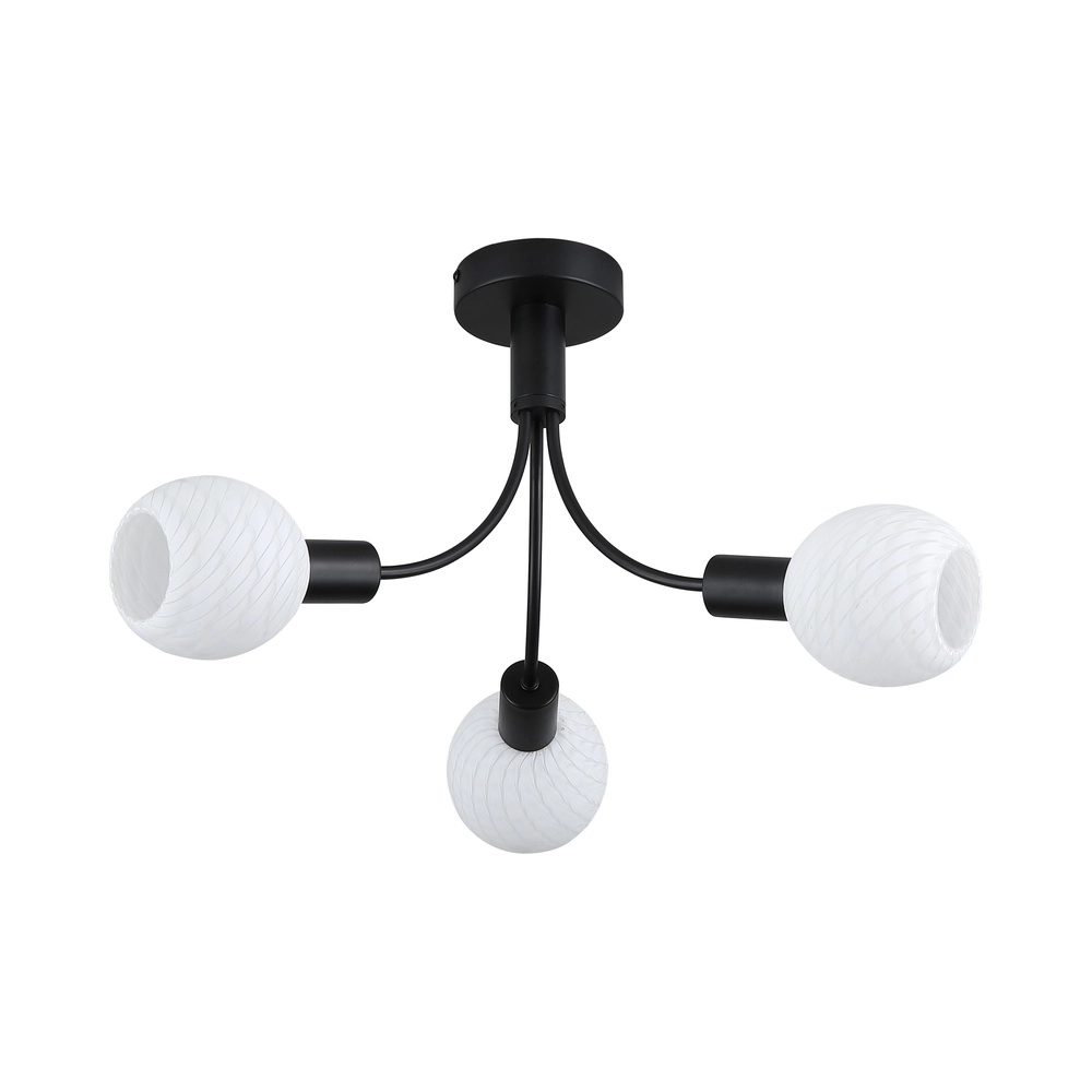 Ceiling lamp Nova black 3-lights Searchlight 5053423301297