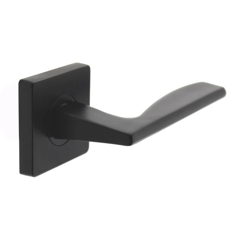 Modern door handle Apollo Square Black