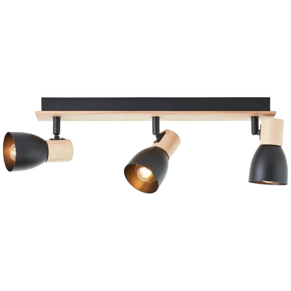 Ceiling light Daintree 3-light black Brilliant 4004353408748