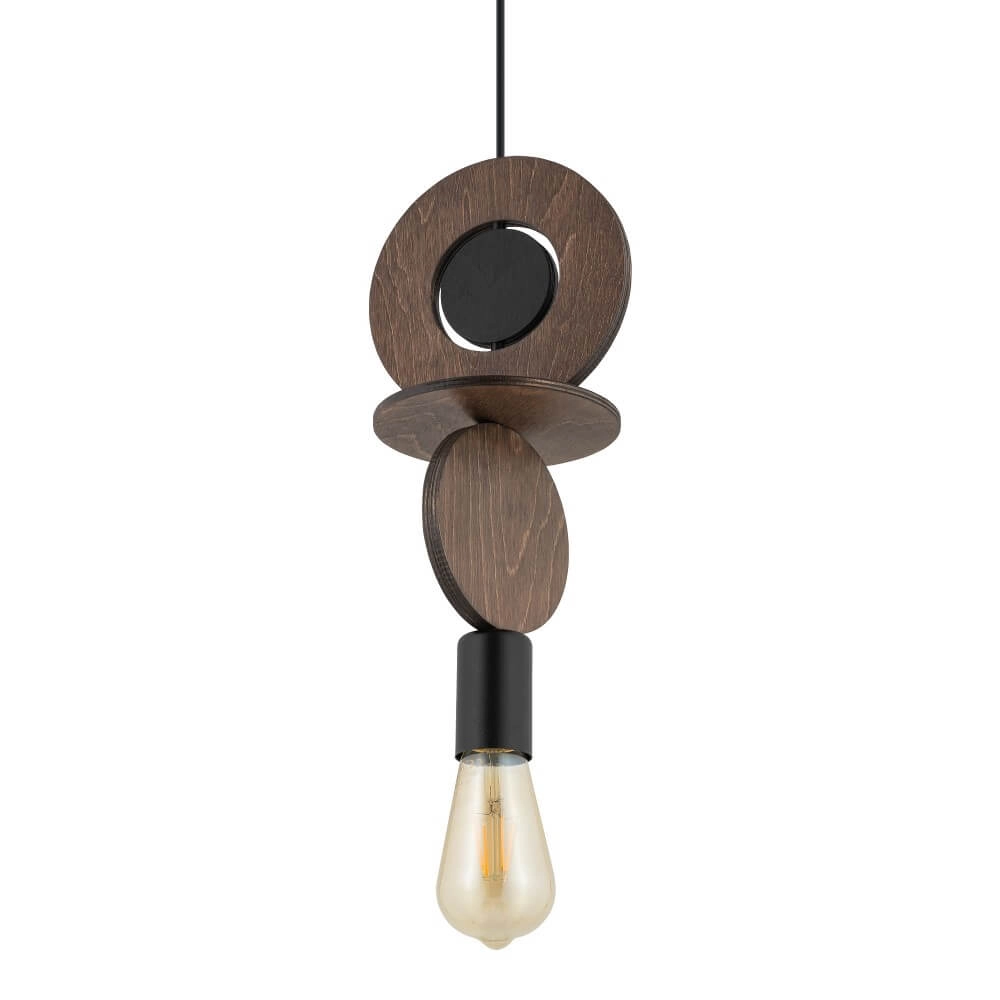Design pendant lamp Drops Wood C 1-light wood Lyora 5903139111751
