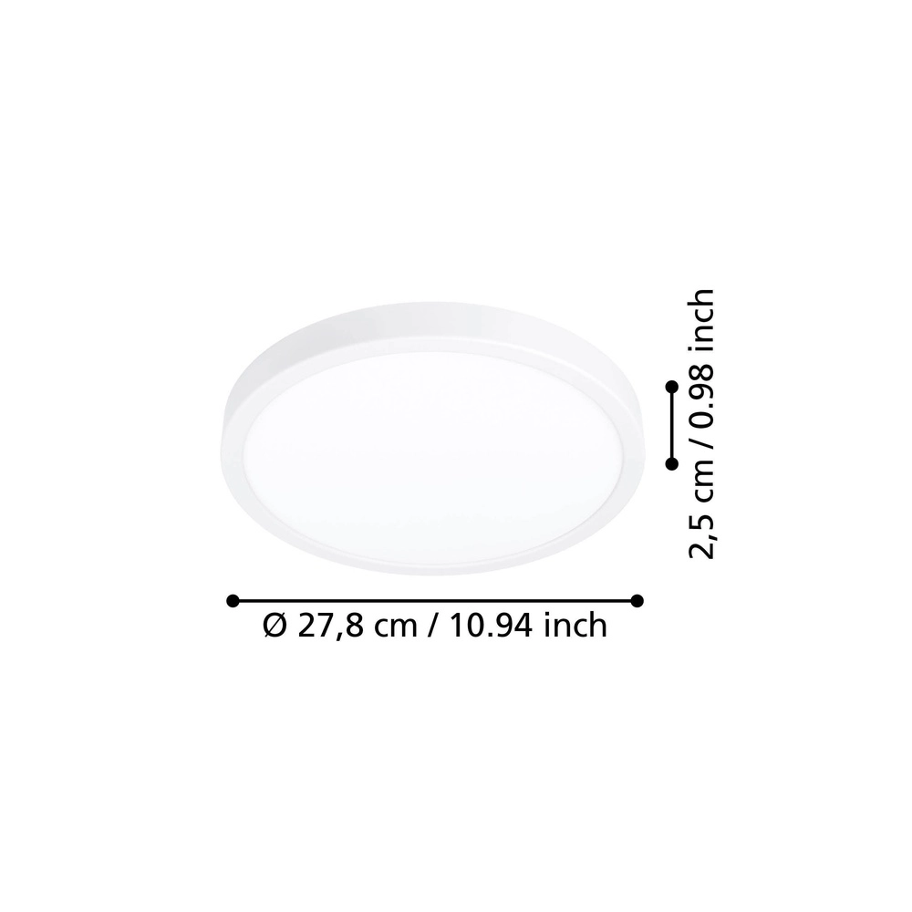 Led ceiling light Fueva 6 round - white - Ø 27,8cm Eglo 9008606330164