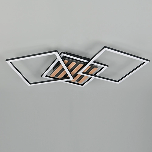 Modern ceiling lamp Zaro black 74.5cm Trio 4017807682212