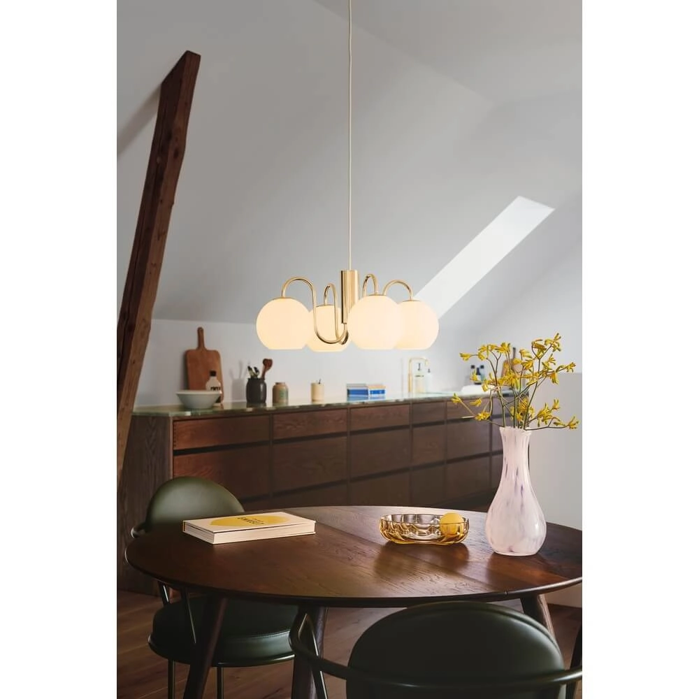 Pendant lamp Franca 4-light brass Nordlux 5704924015892