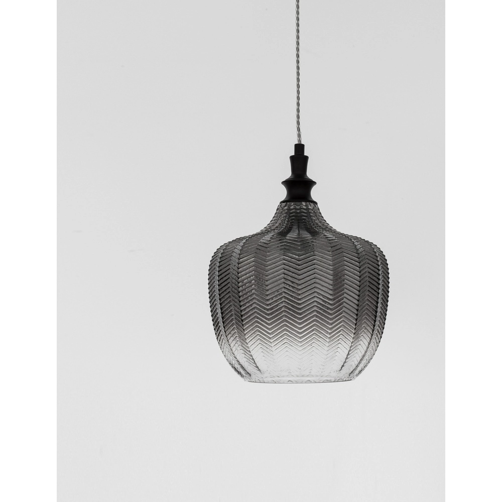 Pendant lamp Loni smoke glass Lyora 5212017423054
