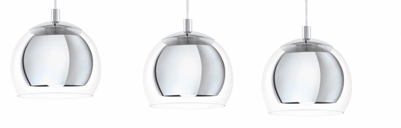 Pendant lamp Rocamar 3-light chrome Eglo 9002759945930