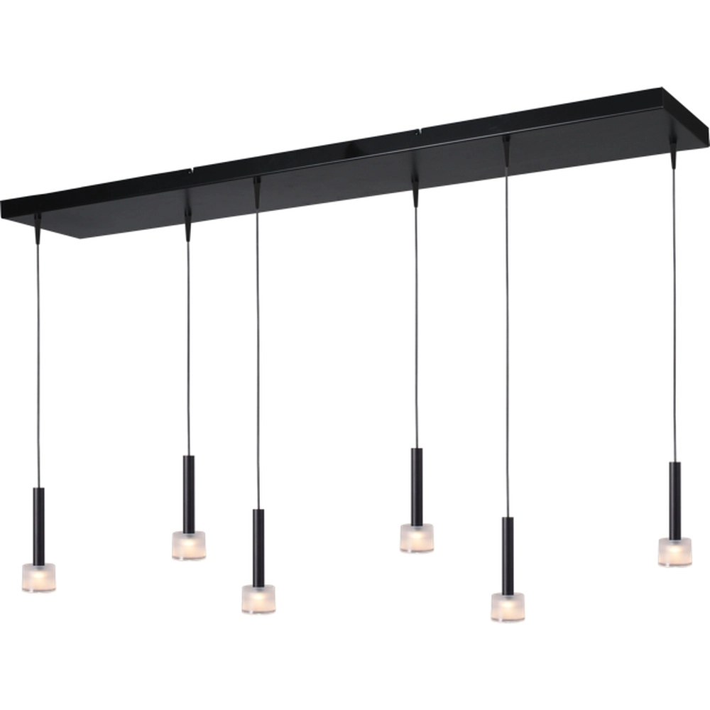 6-light pendant lamp Fabro LED - Black