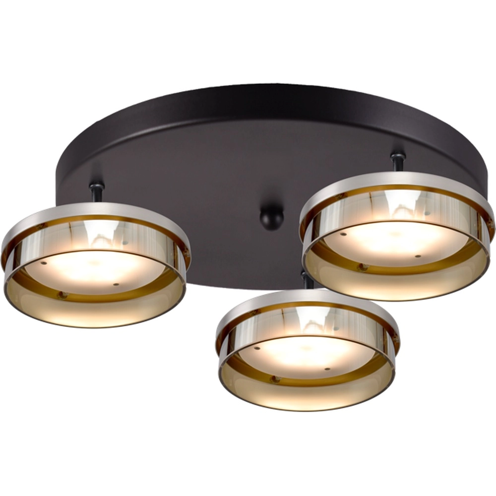 Ceiling lamp Imperia 3-light black with nickel