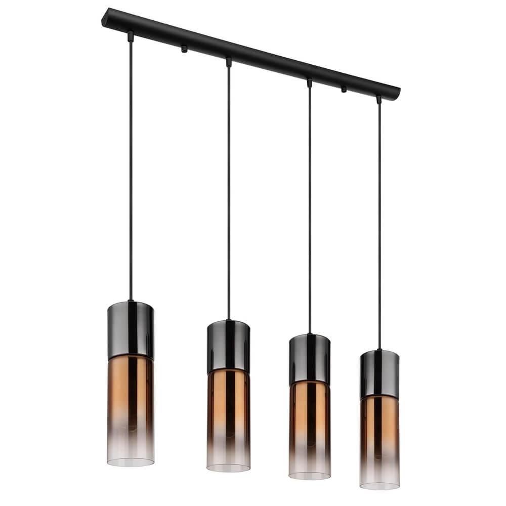 Sleek pendant lamp Annika 4-light gunmetal Globo 9007371471157