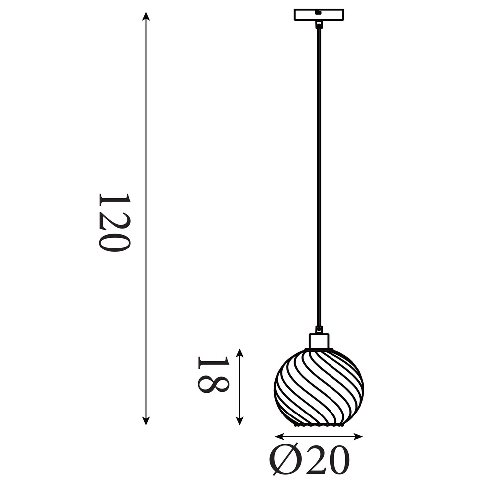 Pendant lamp Radiance Single Black Searchlight 5053423305769