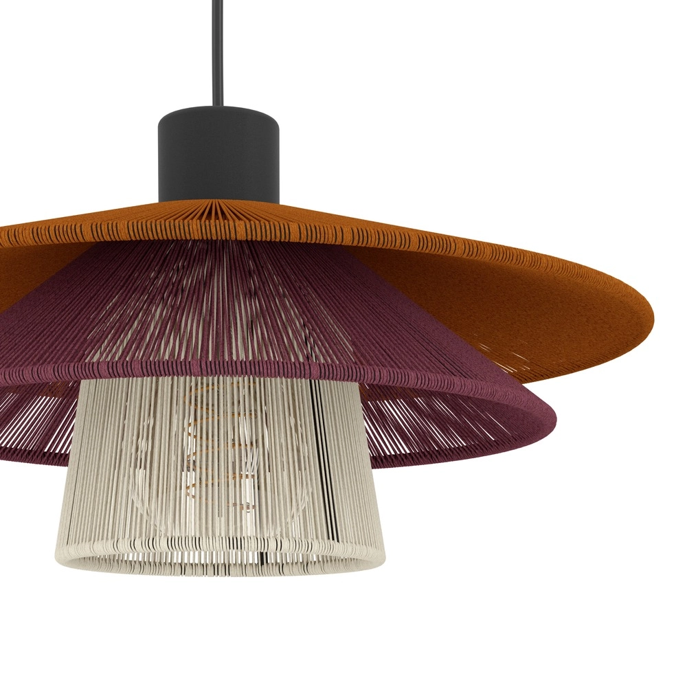 Wire pendant lamp Pignona Ø 50cm coloured Eglo 9008606391158